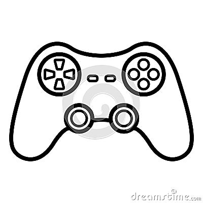 Game controller vector icon. Outline joystick. Isolated illustration on white background Vector Illustration