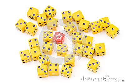 Game cubes Stock Photo