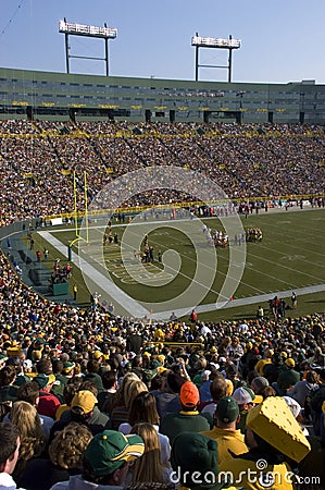 Game Day at Lambeau Field, Green Bay Packers NFL Editorial Stock Photo