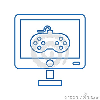 Game Developing line icon / outline vector Vector Illustration