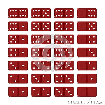 The game of dominoes. Vector Illustration