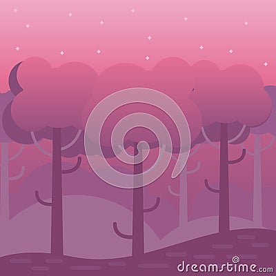 Game fantasy wood background Vector Illustration