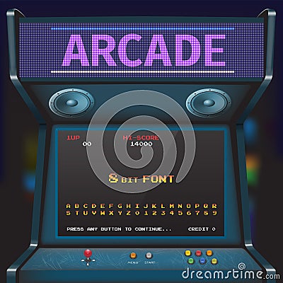 Game Font Vector Illustration