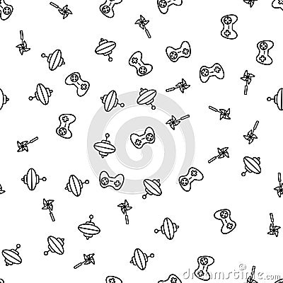 Game Gadgets And Devices Seamless Pattern Vector Vector Illustration