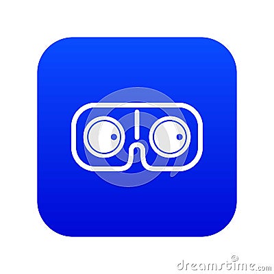 Game glasses icon digital blue Vector Illustration