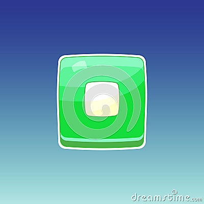 Game green button Vector Illustration