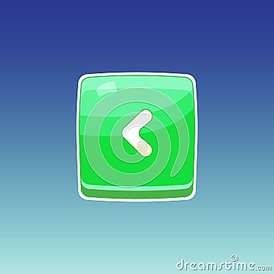 Game green button Vector Illustration