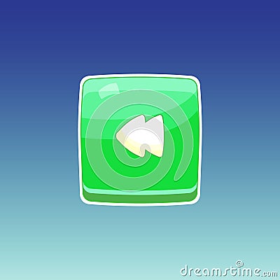 Game green button Vector Illustration