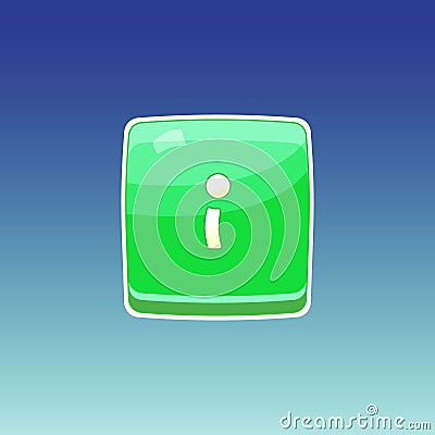 Game green button Vector Illustration