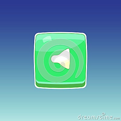 Game green button Vector Illustration