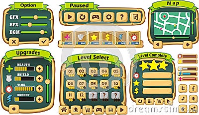 Game gui 3 Vector Illustration