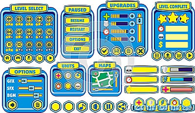 Game gui 15 Vector Illustration