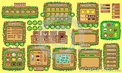 Game gui 36 Vector Illustration