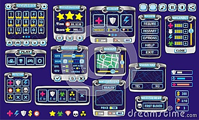 Game gui 41 Vector Illustration