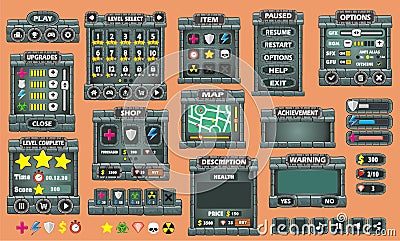 Game gui 46 Vector Illustration