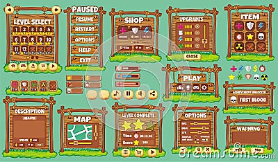 Game gui 51 Vector Illustration