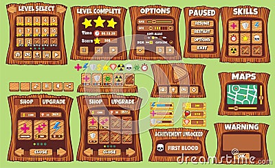 Game gui 58 Vector Illustration