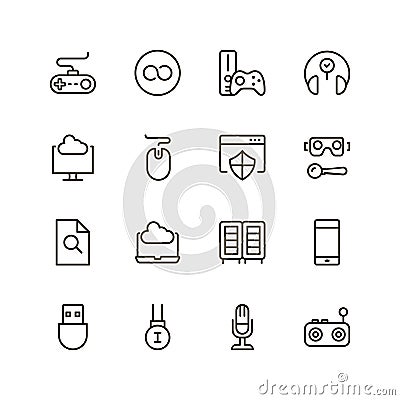 Game icon set Vector Illustration