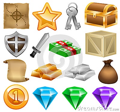 Game Icons, Social Game, Online Game, Game Development Stock Photo