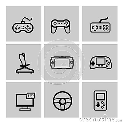 Game and joystick Vector Illustration