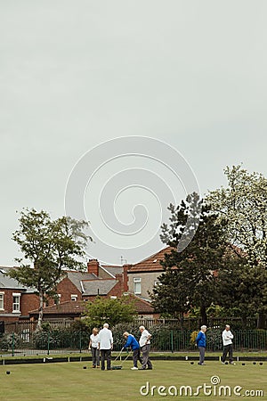 Game of Lawn Bowls Stock Photo