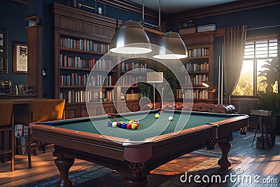 Game Library: Create a set of images that showcase a fun, eclectic game library. Generative AI Stock Photo
