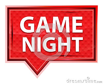 Game Night misty rose pink banner button Stock Photo