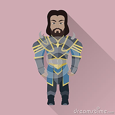 Game Object of Knight Vector Illustration