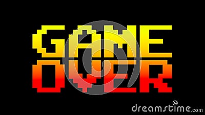 Game over 8bit funky Stock Photo