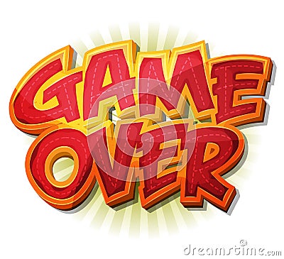 Game Over Icon For Ui Game Vector Illustration