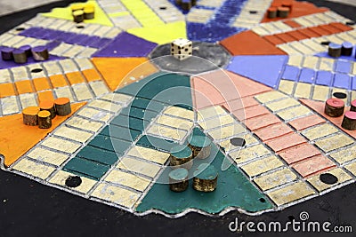 Game of parchis Stock Photo