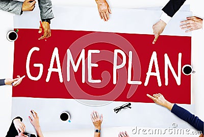 Game Plan Strategy Tactic Planning Vision Concept Stock Photo