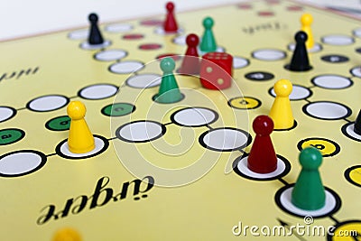 Game play figure boardgame luck angry Stock Photo