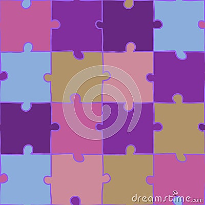Game puzzles cartoon seamless kids pattern for wrapping and clothes print and school and fabrics and teamwork Cartoon Illustration