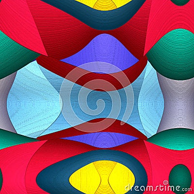 Game of shapes series. Abstract Modern Art background. Arrangement of vibrant painted abstract shapes on the subject of creativity Stock Photo