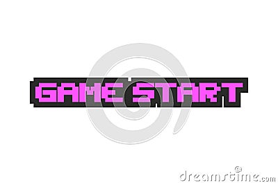 Game start message Vector Illustration