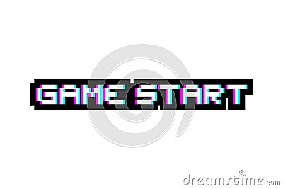 Game start message Vector Illustration