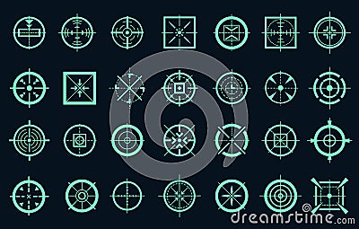 Game target cross icons Vector Illustration