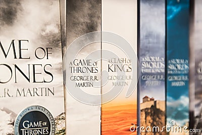 Game Of Thrones Books Editorial Stock Photo