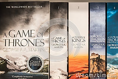 Game Of Thrones Books Editorial Stock Photo