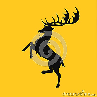 Game of thrones vector icon house baratheon Stock Photo