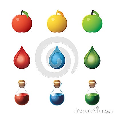 Game UI assets set. Gaming user interface icons collection. vector illustration Vector Illustration