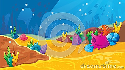 Game Underwater Background Vector Illustration