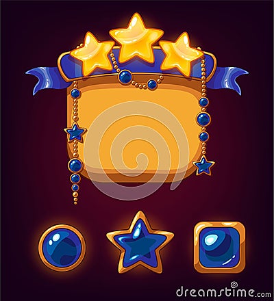 Game victory stars Vector Illustration