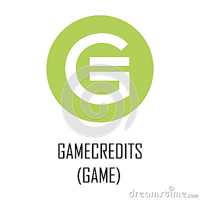 Gamecredits GAME cryptocurrency logo Vector Illustration