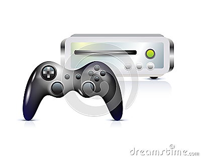 Gamepad with console Vector Illustration