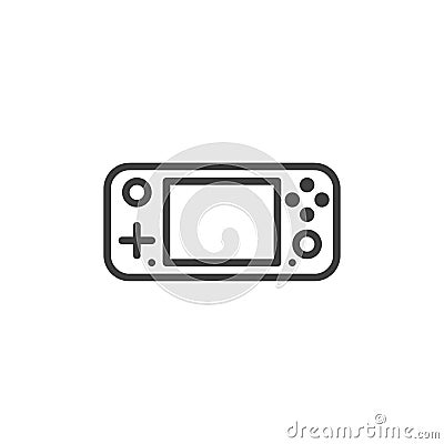 Gamepad console line icon Vector Illustration