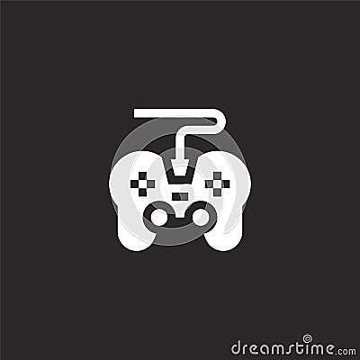 gamepad icon. Filled gamepad icon for website design and mobile, app development. gamepad icon from filled hobbies and freetime Vector Illustration