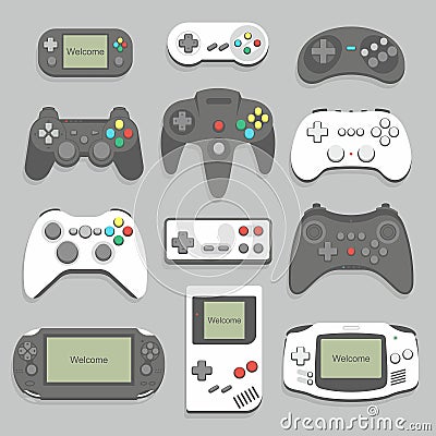 Gamepad icon set Vector Illustration