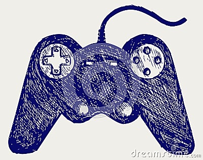 Gamepad joystick game controller Vector Illustration